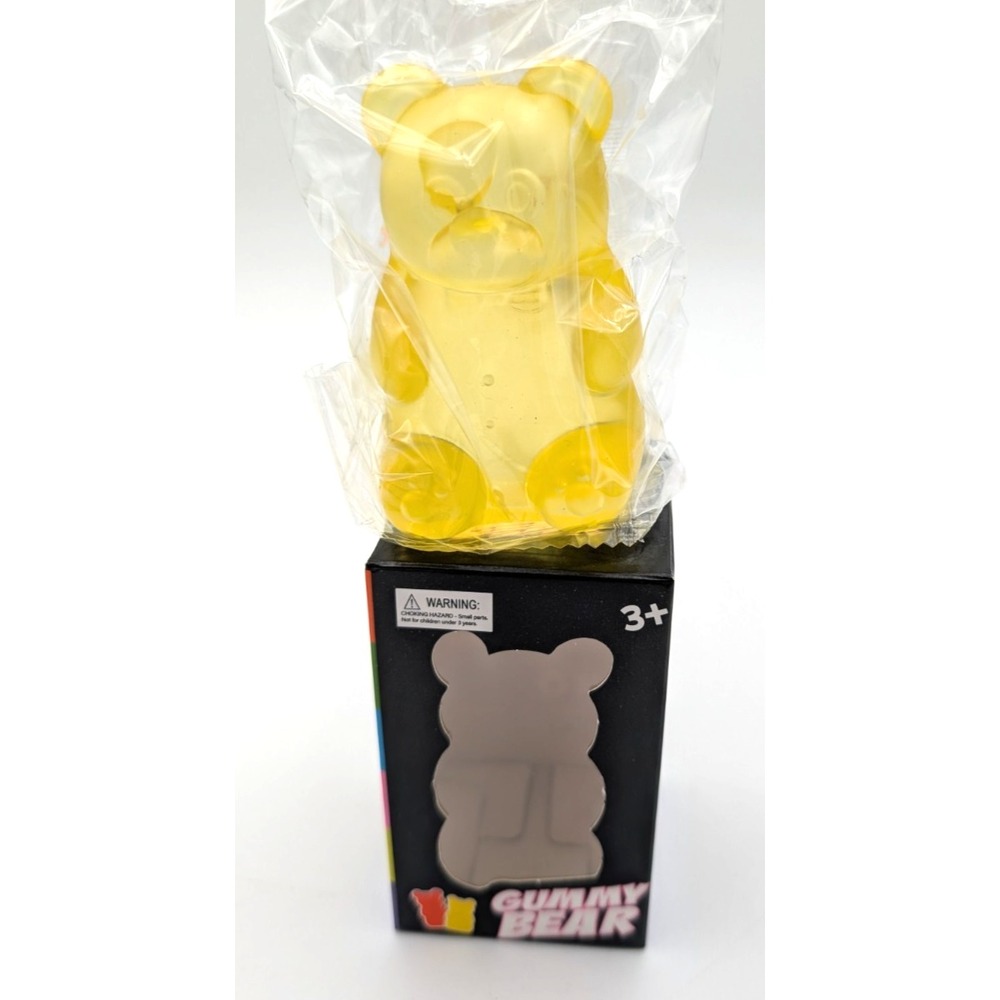 Yellow Gummy Bear Tactile firm Squeeze sensory Toy Squishy